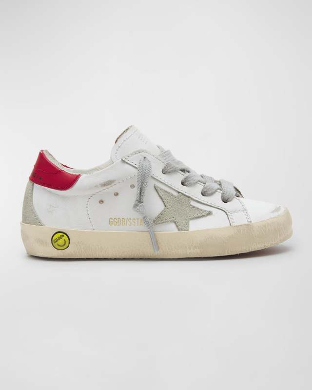 Kid's Superstar Mixed Leather Low-Top Sneakers, Kids